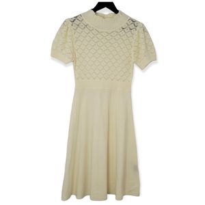 Jessica Howard women's cream knit midi dress